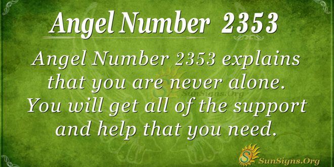 Angel number 2353