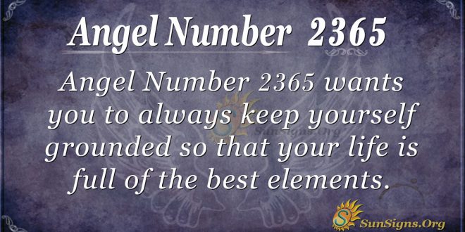 Angel Number 2365