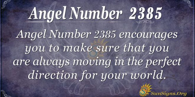 Angel number 2385