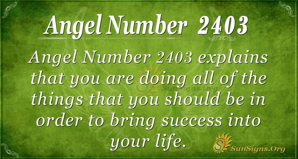 Angel number 2403
