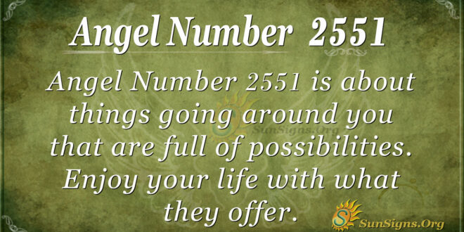 Angel number 2551