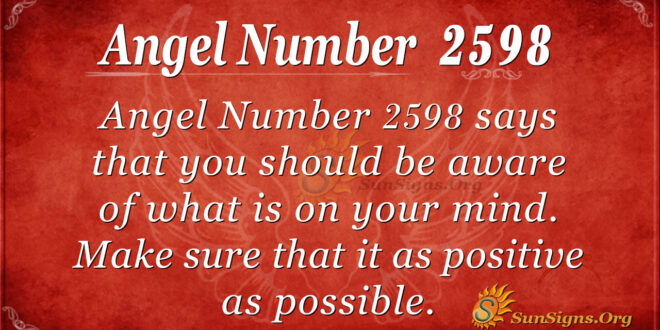 Angel Number 2598