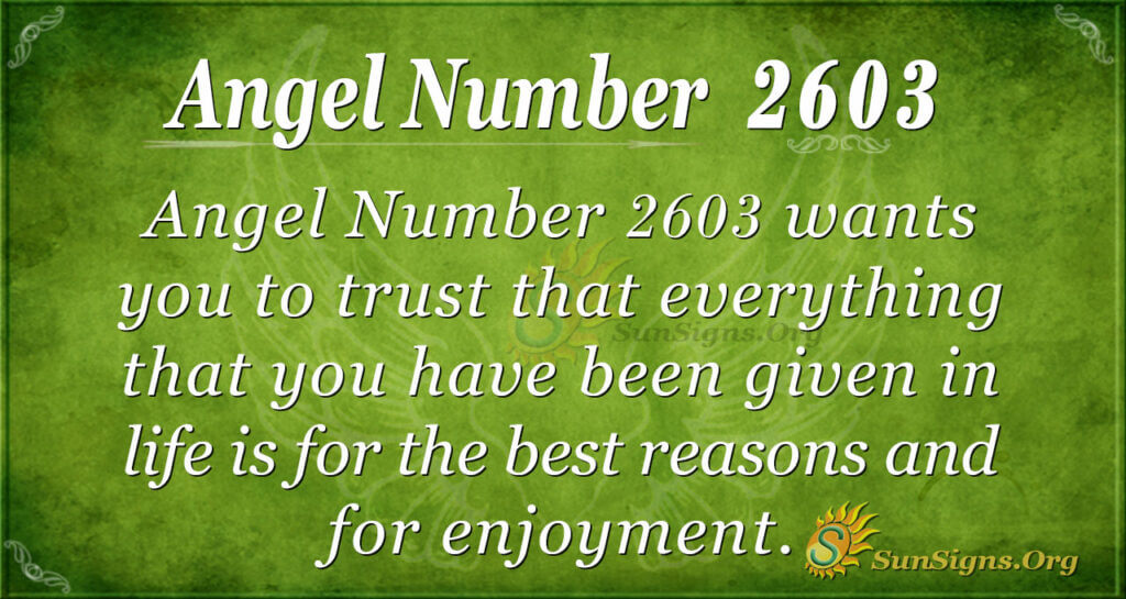 Angel Number 2603