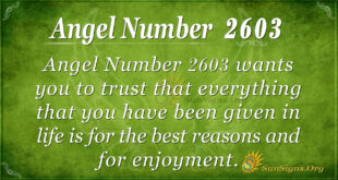 Angel Number 2603