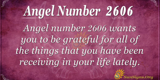 Angel Number 2606