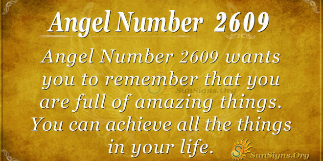 Angel number 2609