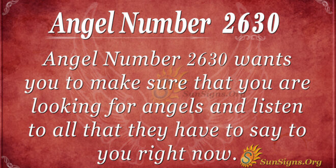 Angel number 2630