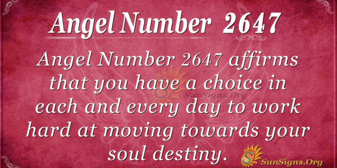 Angel Number 2647