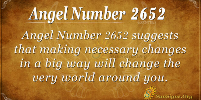 Angel number 2652