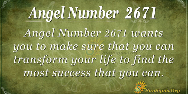 Angel Number 2671