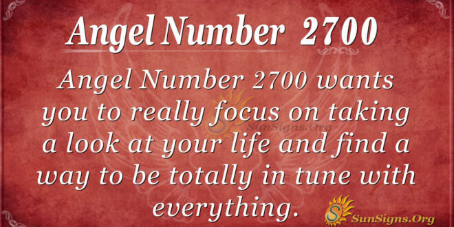 Angel Number 2700