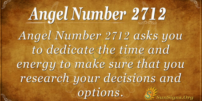 Angel number 2712