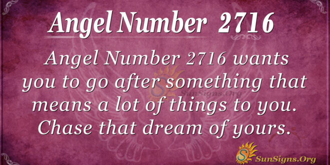Angel Number 2716