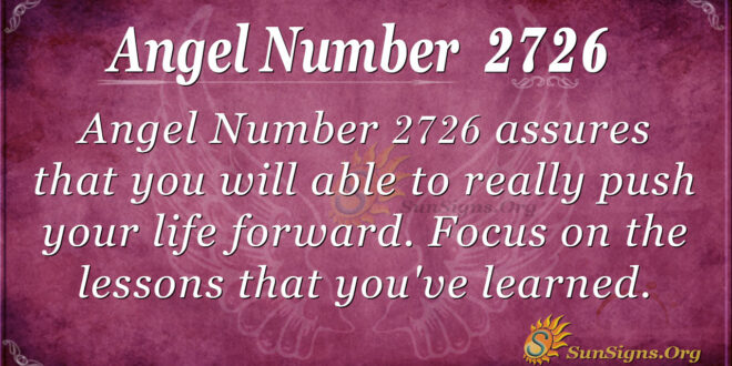 Angel number 2726