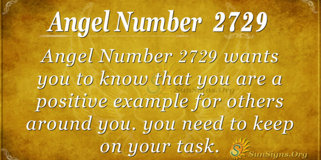 Angel Number 2729