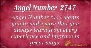 Angel Number 2747