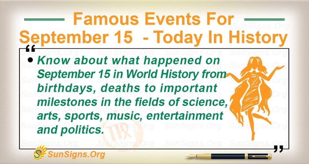 September 15 Events Famous Category | Sun Signs