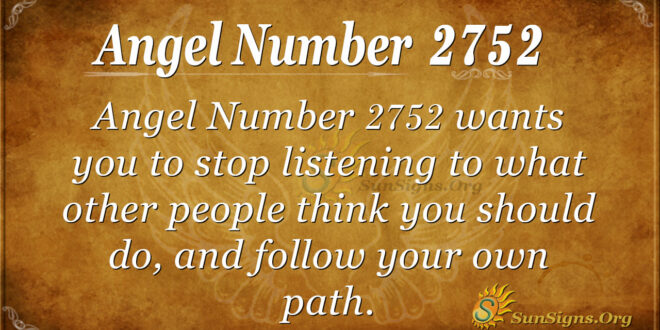 Angel Number 2752