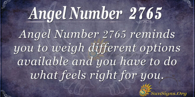 Angel Number 2765
