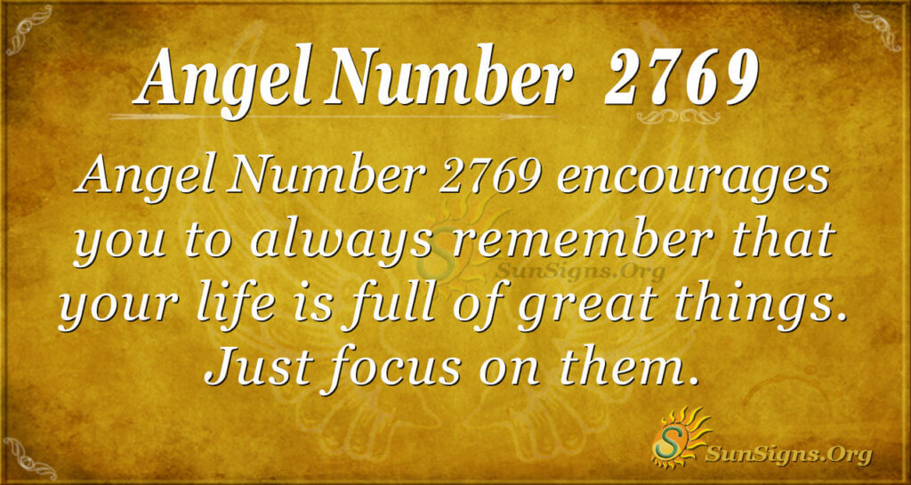 Angel Number 2769