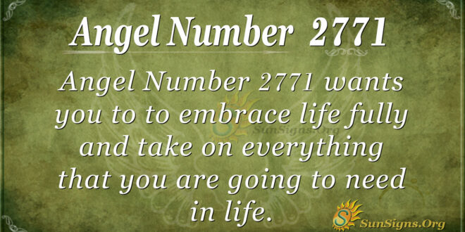 Angel Number 2771