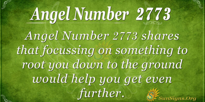 Angel Number 2773