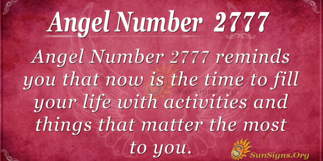 Angel Number 2777