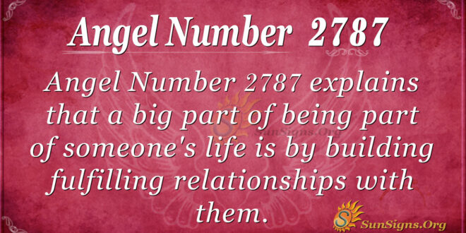 Angel Number 2787
