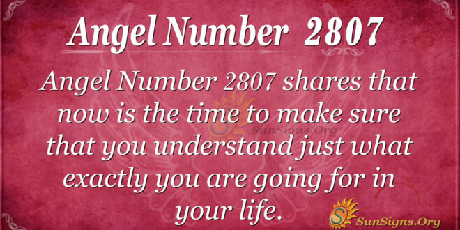 Angel Number 2807