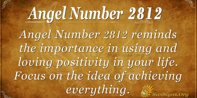 Angel Number 2812