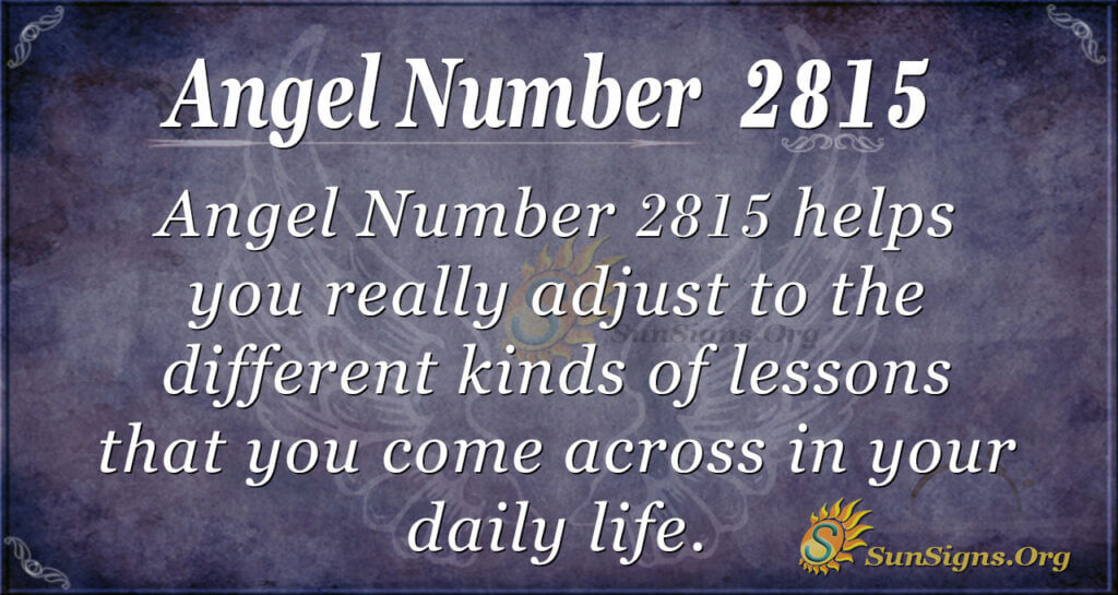 Angel Number 2815