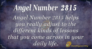 Angel Number 2815