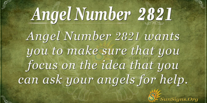 Angel Number 2821