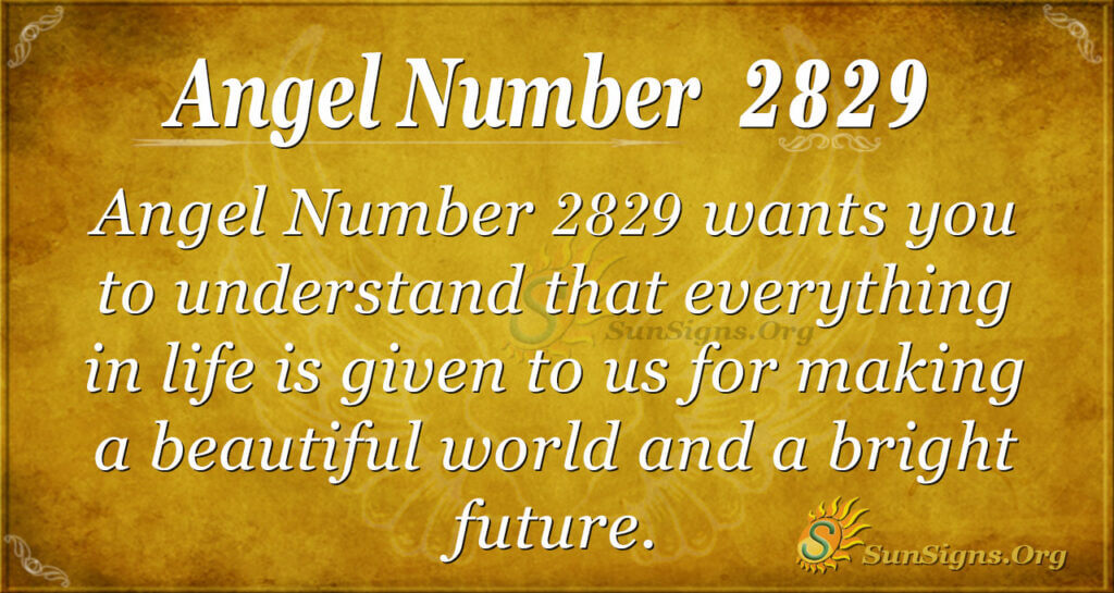 Angel Number 2829