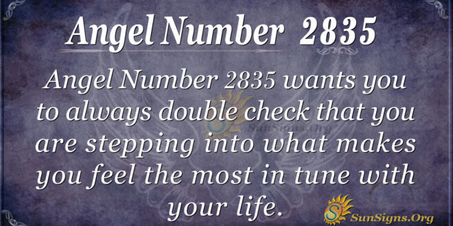 Angel Number 2835