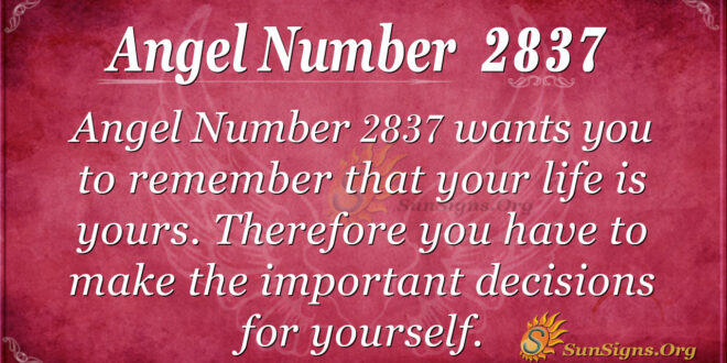 Angel Number 2837