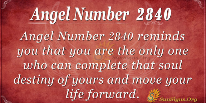 Angel Number 2840