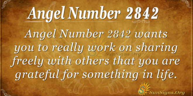Angel Number 2842