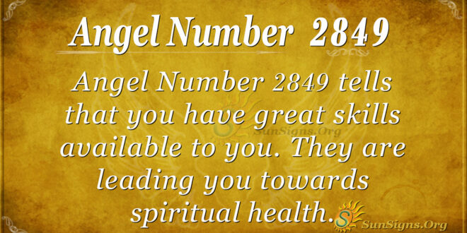 Angel Number 2849