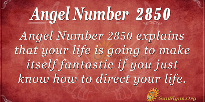 Angel Number 2850