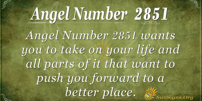 Angel Number 2851
