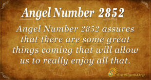 Angel Number 2852