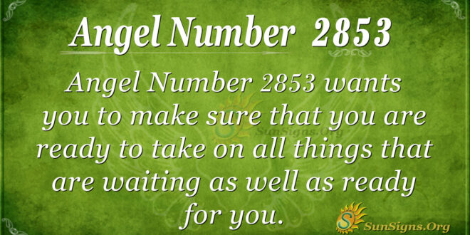 Angel Number 2853
