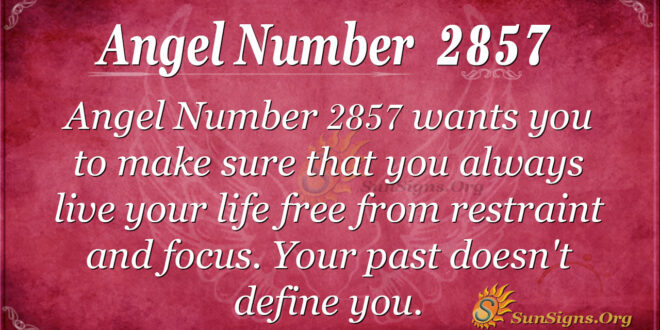 Angel Number 2857