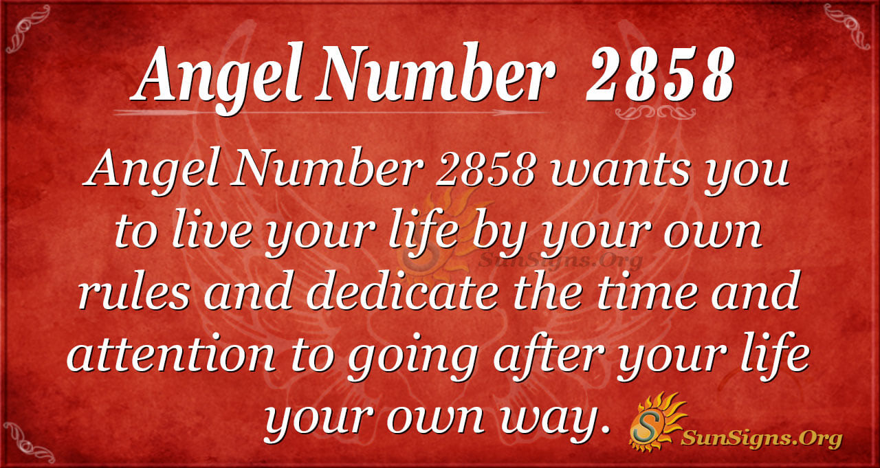 Angel Number 2858 Meaning Take Your Life Seriously Sunsigns Org