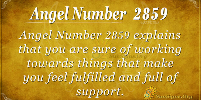 Angel Number 2859