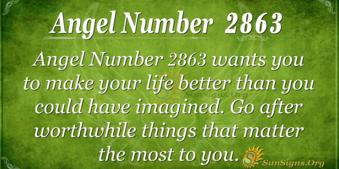 Angel Number 2863