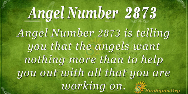 Angel Number 2873