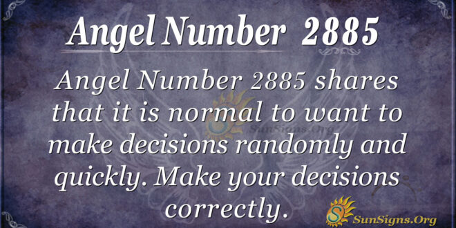 Angel Number 2885