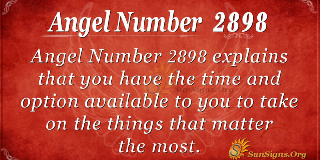 Angel Number 2898